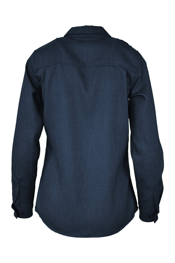 Ladies FR Uniform Shirts made with 5oz. TecaSafe One® Inherent | Denim Navy