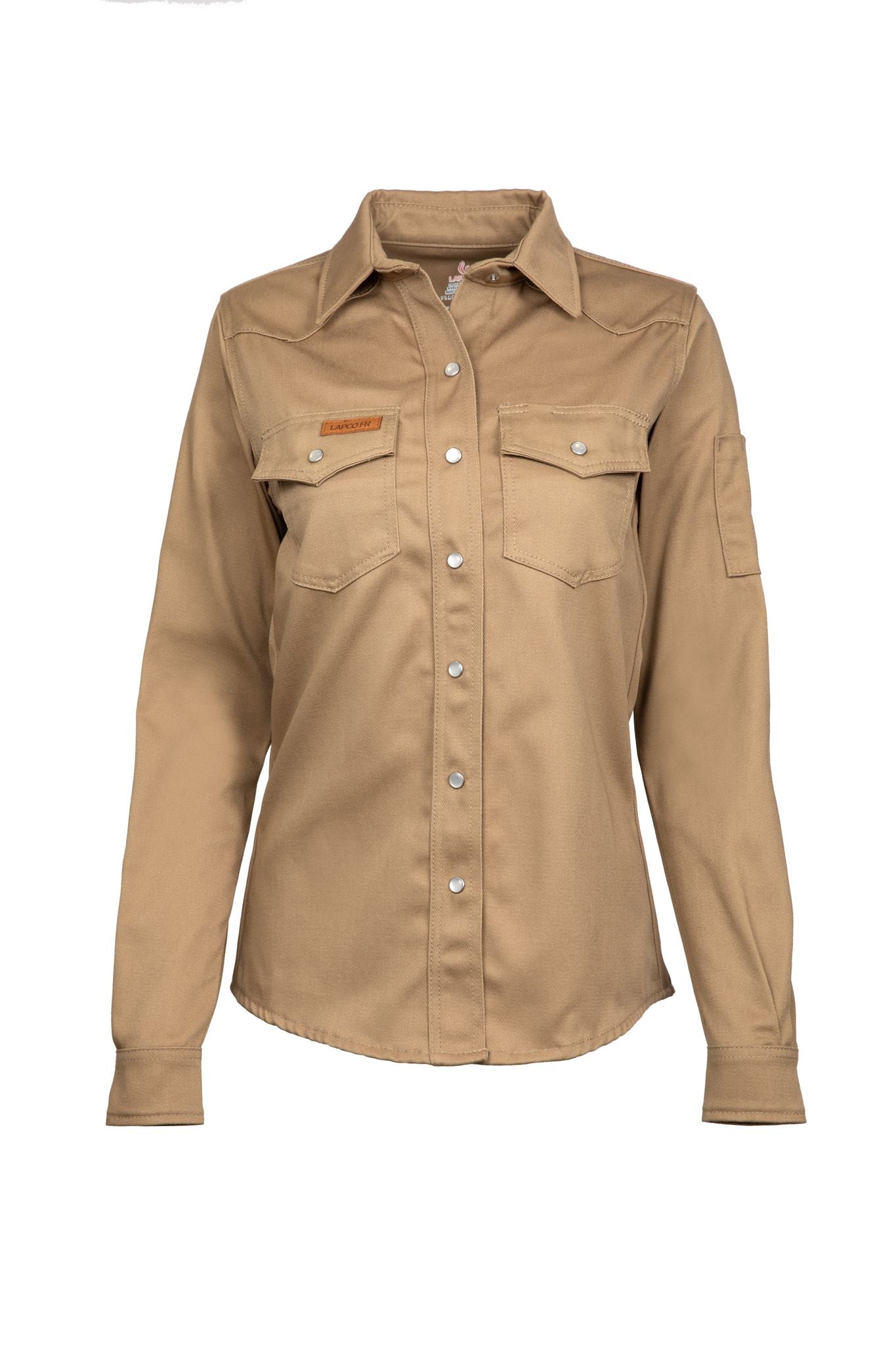 Women's FR Welding Shirt | 9oz. 100% Cotton | Khaki Khaki / XL / TAL Women's FR Welding Shirt | 9oz. 100% Cotton | Khaki Khaki / XL / TAL