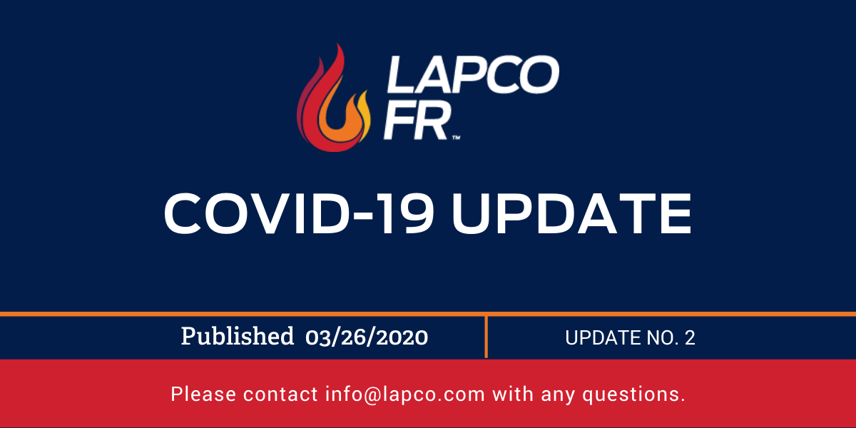 UPDATE NO. 2 | COVID-19 | Coronavirus | LAPCO FR