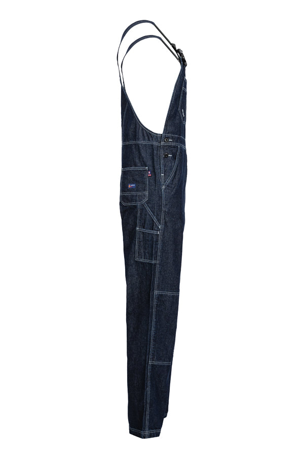 Lapcofr FR Bib Overalls | 13oz. 100% Cotton Denim Washed Denim / LG / Reg