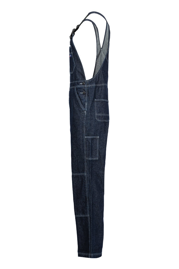 Lapcofr FR Bib Overalls | 13oz. 100% Cotton Denim Washed Denim / LG / Reg