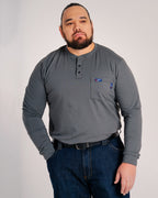 FR Henley Tees | 6oz. 93/7 Knit | Gray