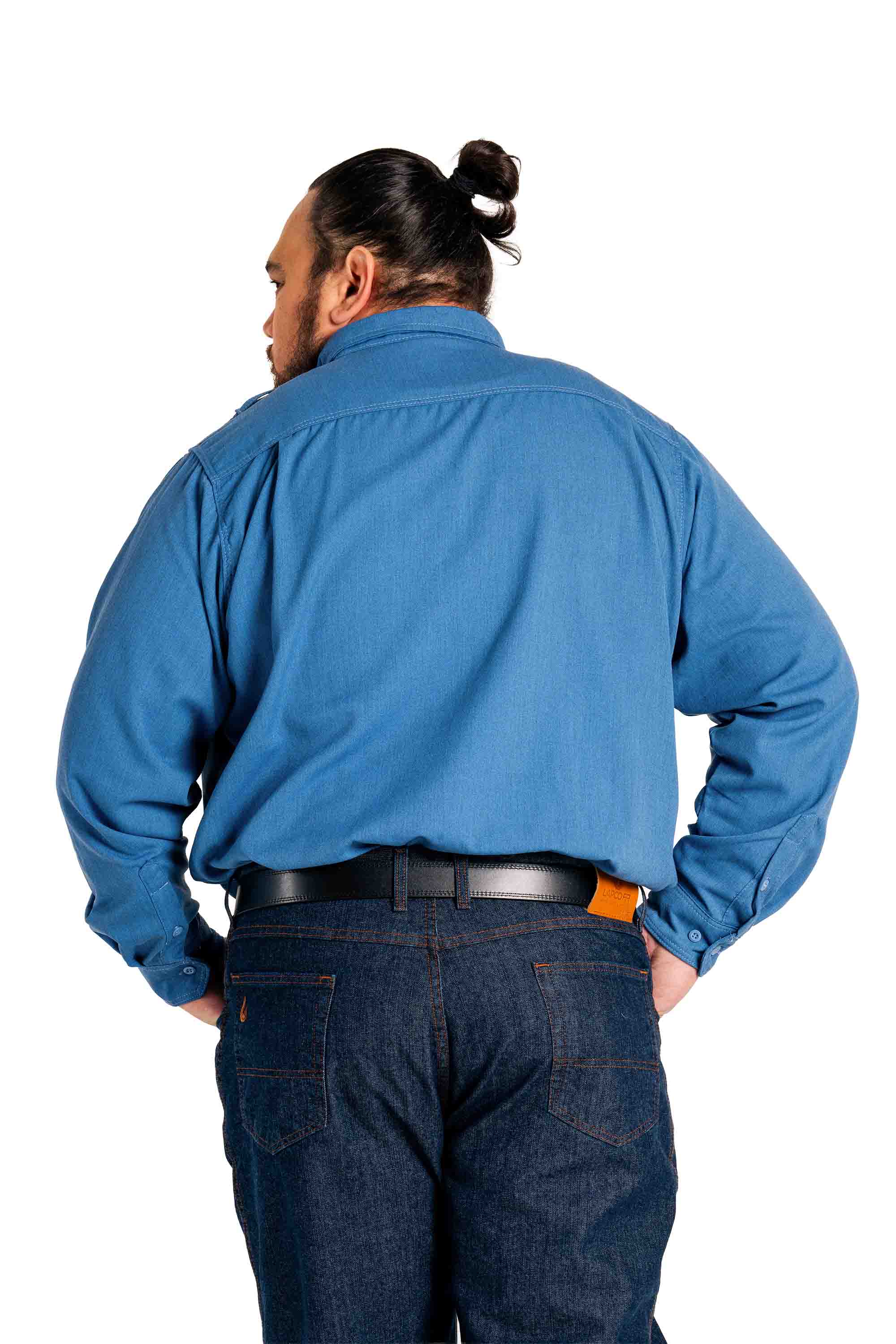 FR DH AIr Uniform Shirts | made with 5.5oz. Westex® DH Air | Medium Blue