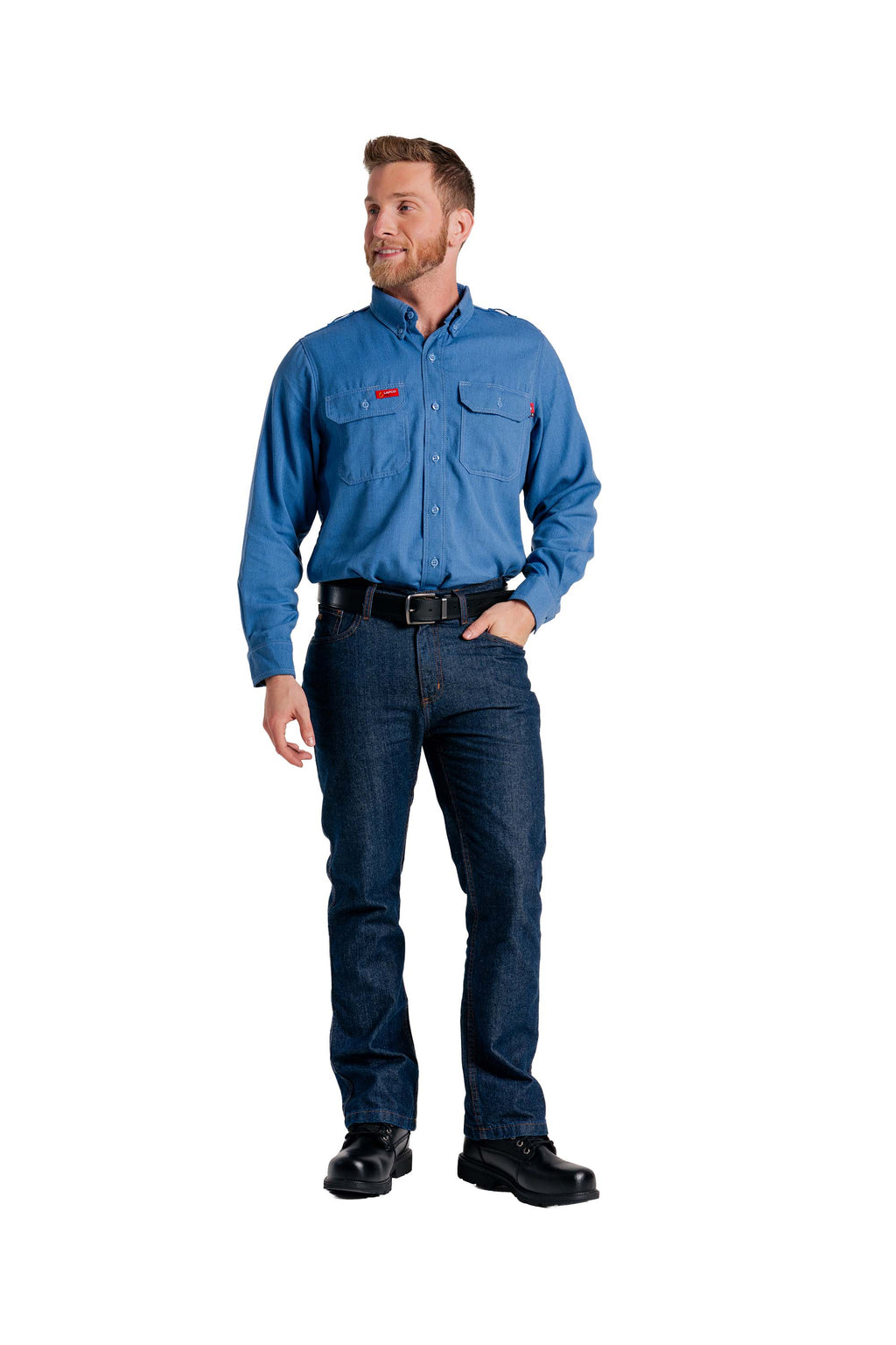 FR DH AIr Uniform Shirts | made with 5.5oz. Westex® DH Air | Medium Blue