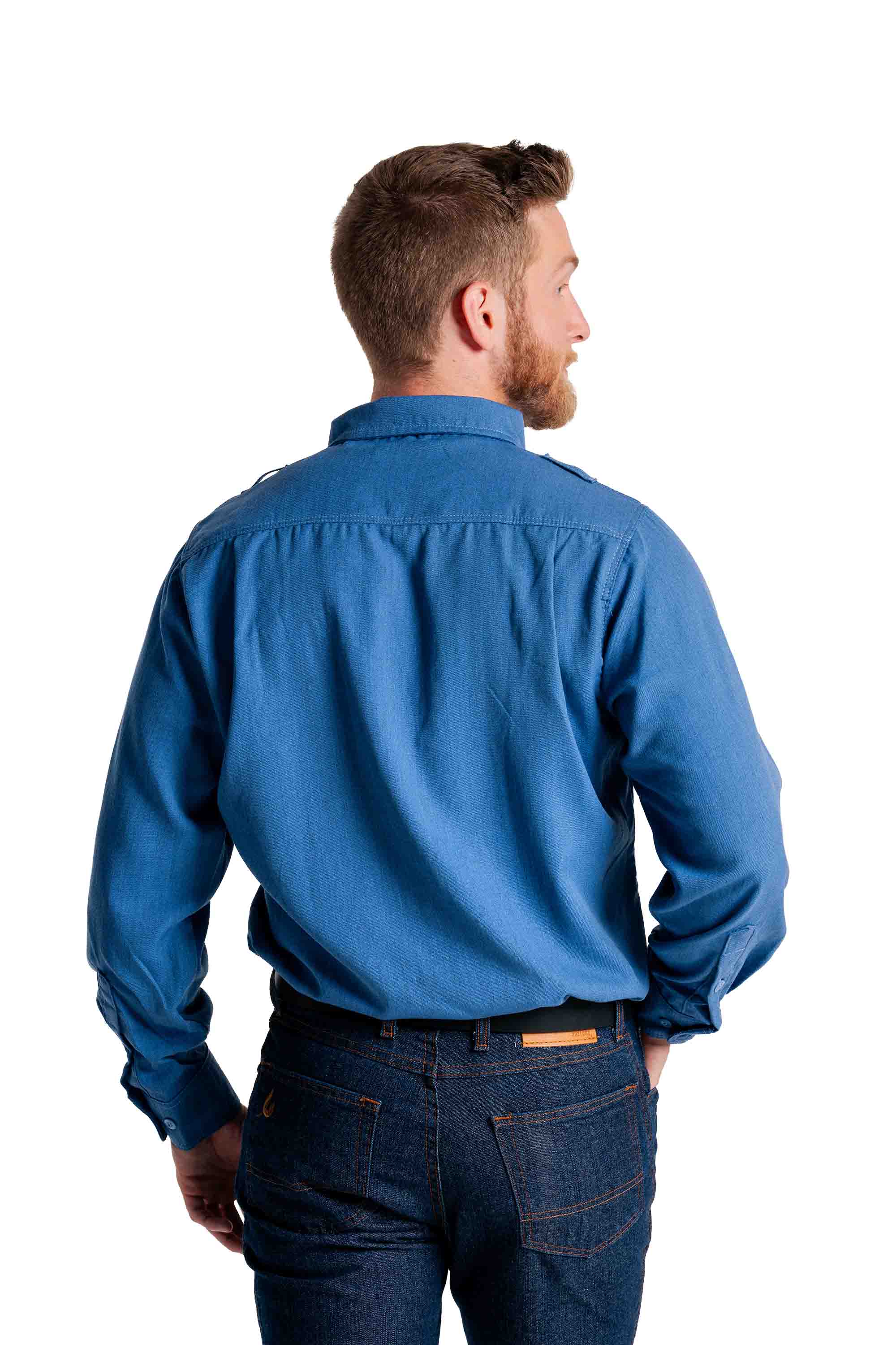 FR DH AIr Uniform Shirts | made with 5.5oz. Westex® DH Air | Medium Blue