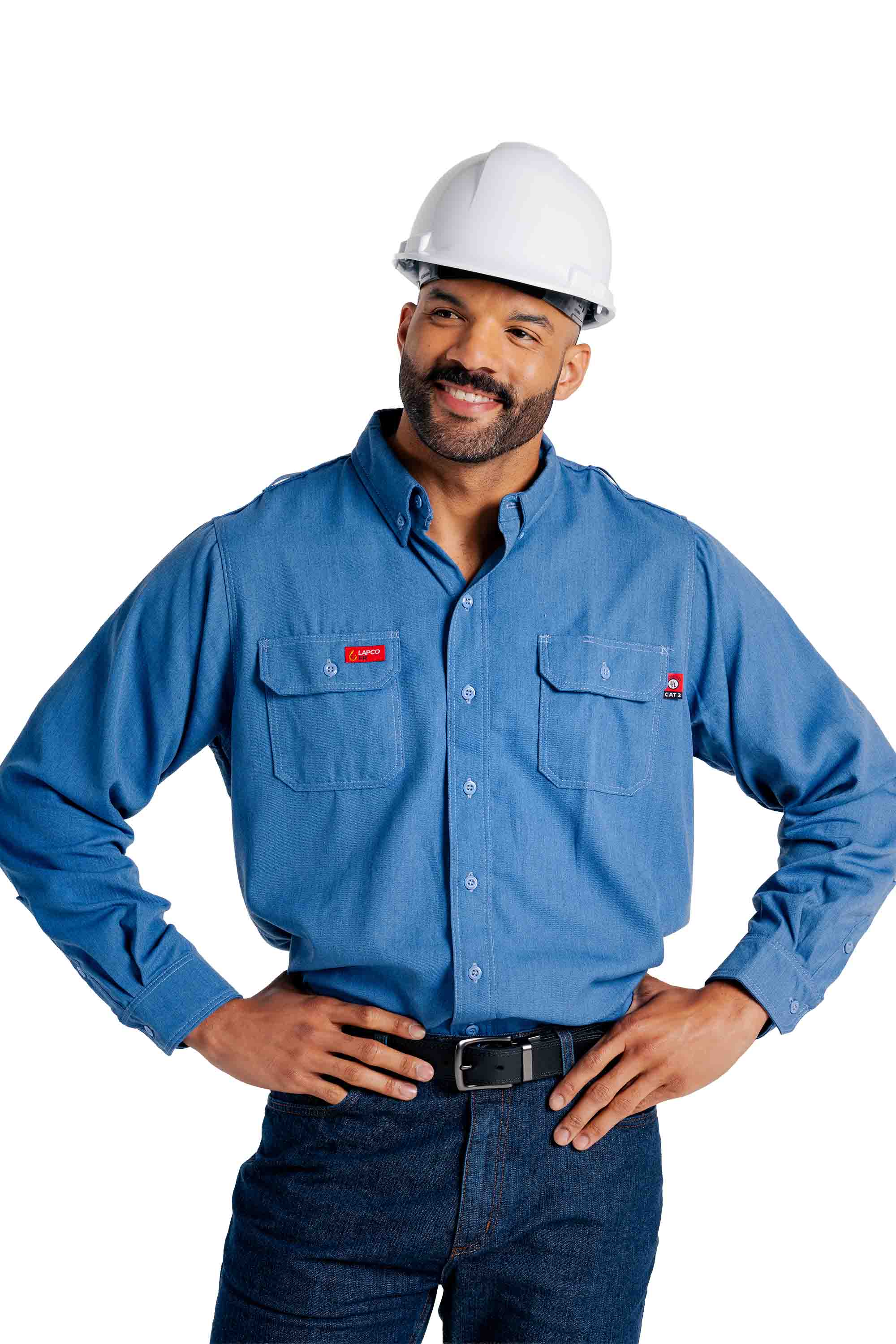 FR DH AIr Uniform Shirts | made with 5.5oz. Westex® DH Air | Medium Blue
