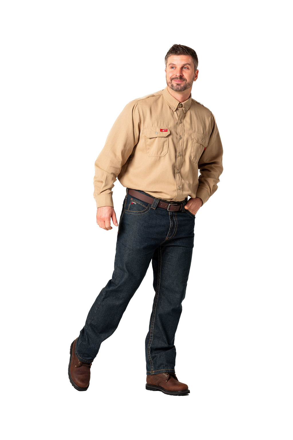 FR DH Uniform Shirt | made with 6.5oz. Westex® DH | Khaki