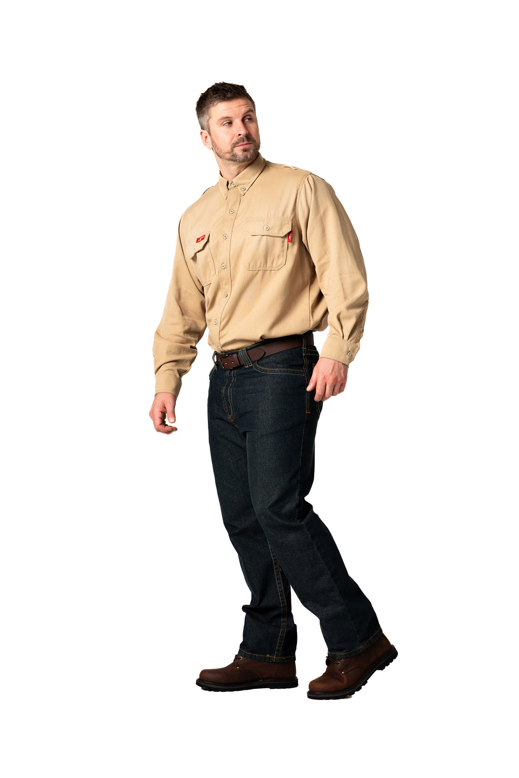 FR DH Uniform Shirt | made with 6.5oz. Westex® DH | Khaki