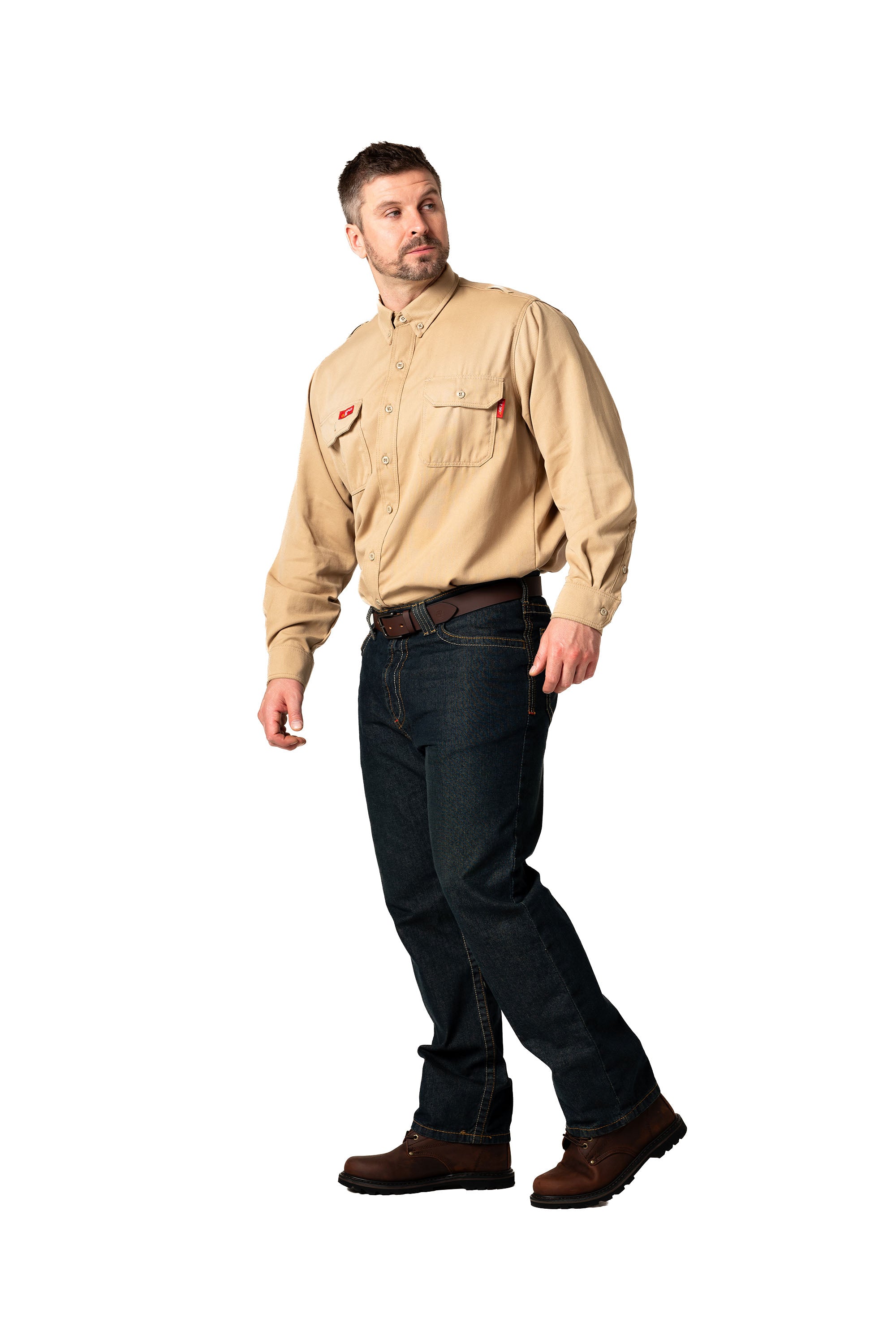 FR DH Uniform Shirt | made with 6.5oz. Westex® DH | Khaki