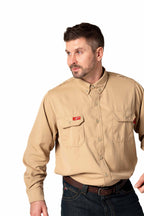 FR DH Uniform Shirt | made with 6.5oz. Westex® DH | Khaki