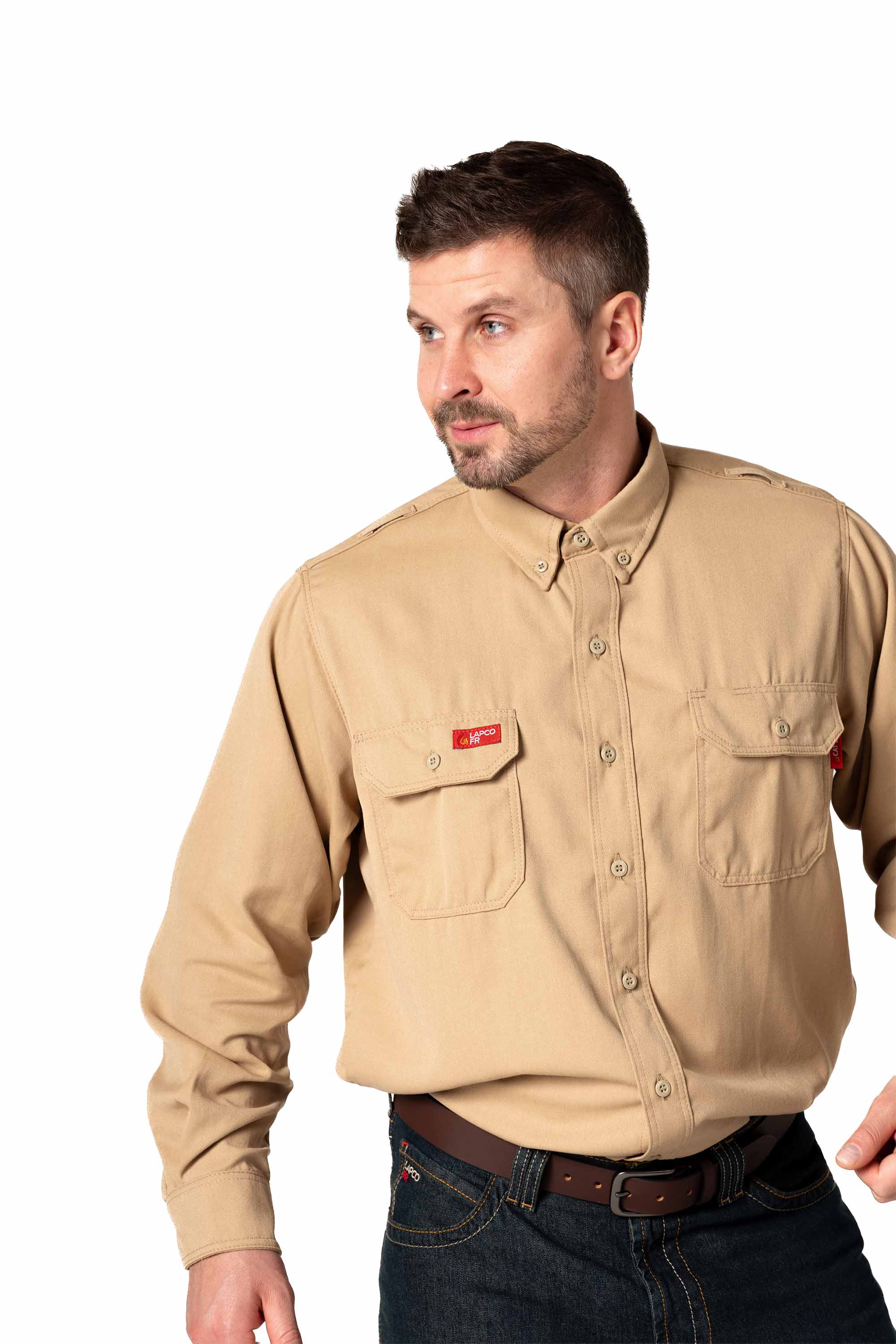 FR DH Uniform Shirt | made with 6.5oz. Westex® DH | Khaki