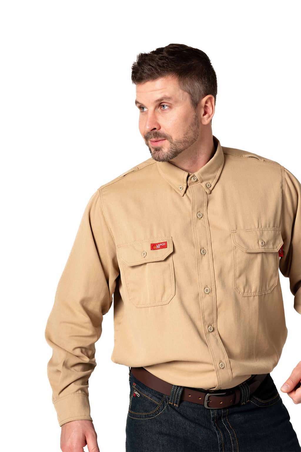 FR DH Uniform Shirt | made with 6.5oz. Westex® DH | Khaki
