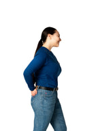 Women's FR Raglan Henley – 6oz. Inherent Knit | Royal