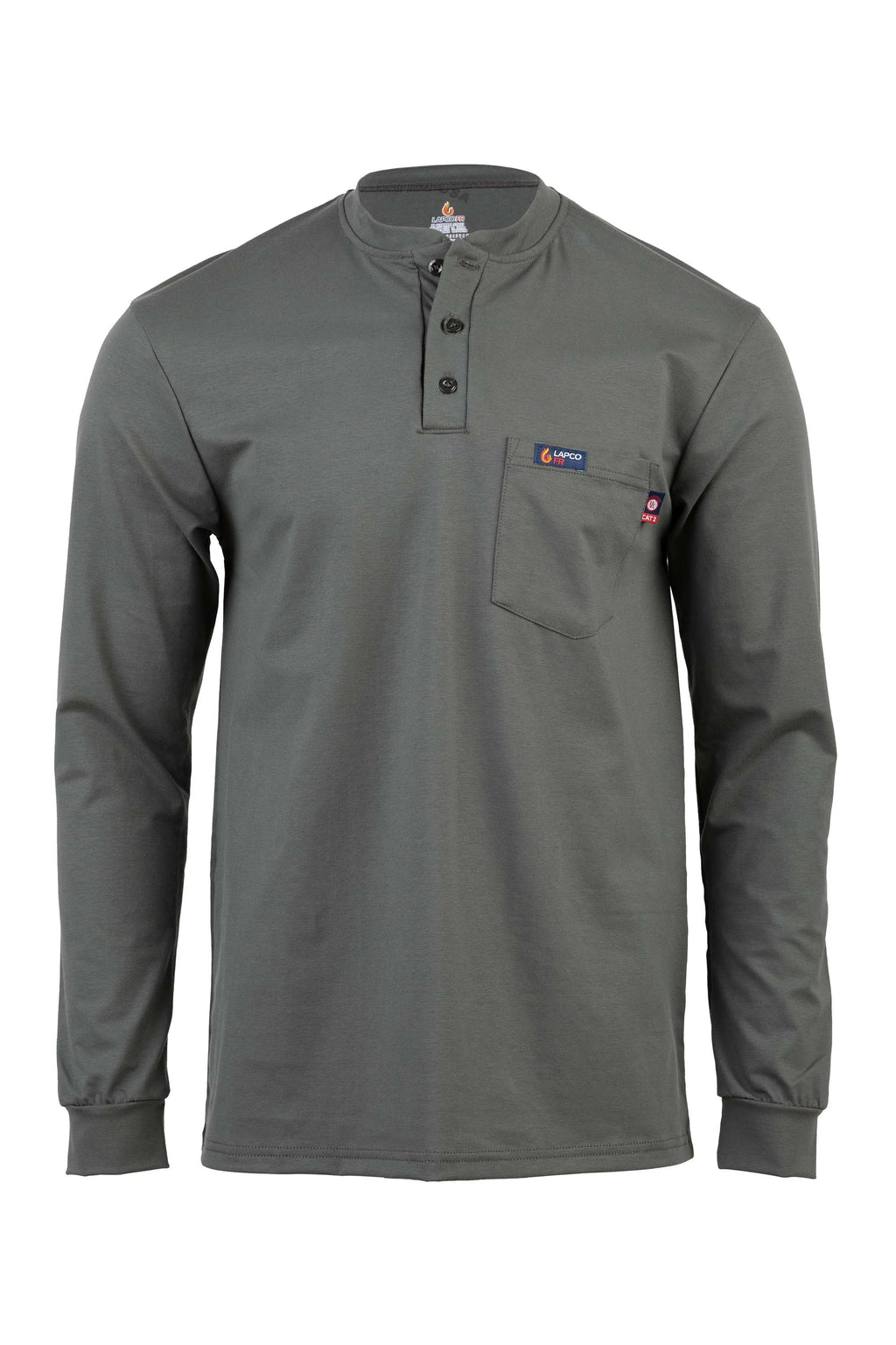 FR Henley Tees | 6oz. 93/7 Knit | Gray