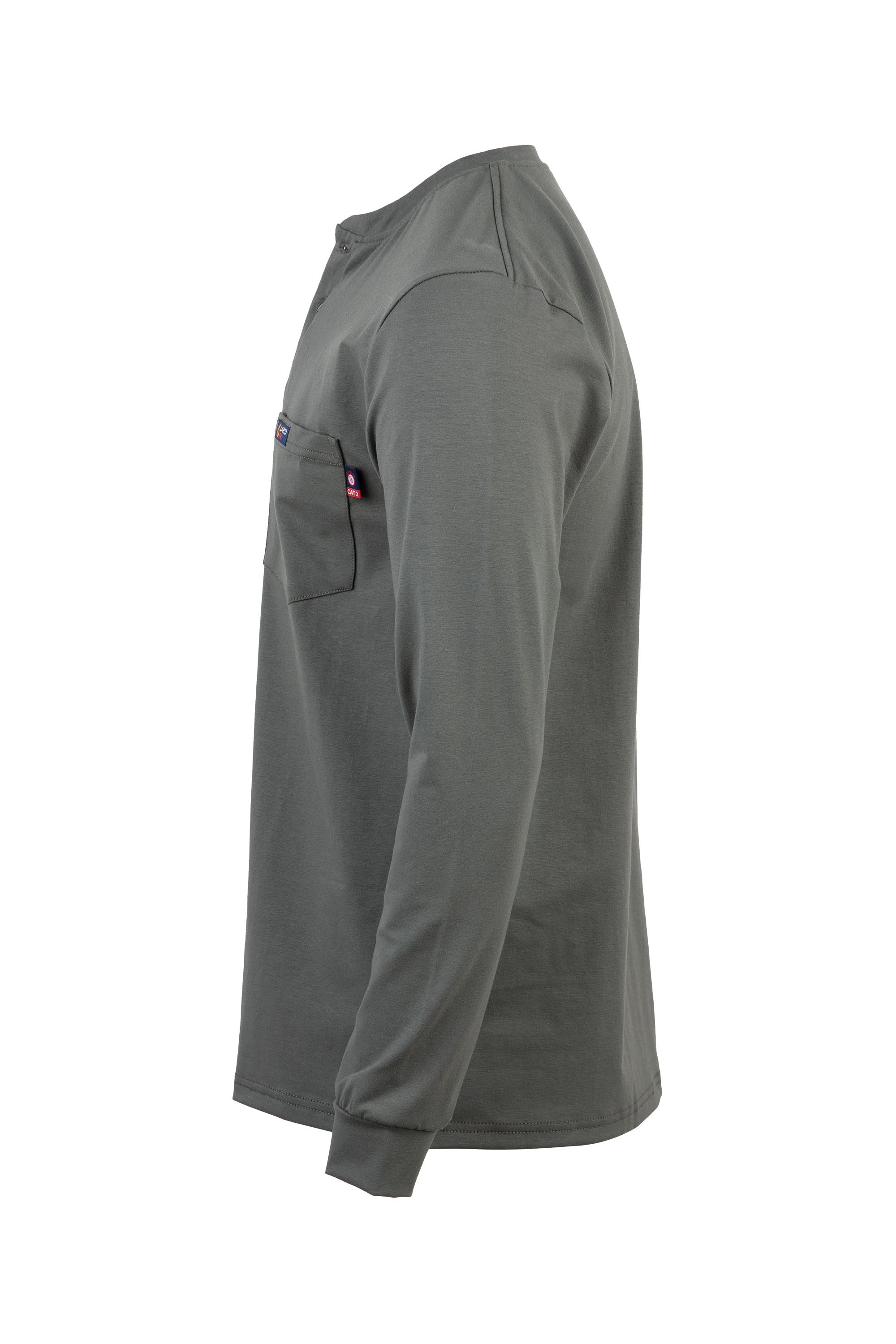 FR Henley Tees | 6oz. 93/7 Knit | Gray