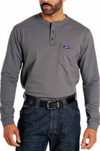 FR Henley Tees | 6oz. 93/7 Knit | Gray