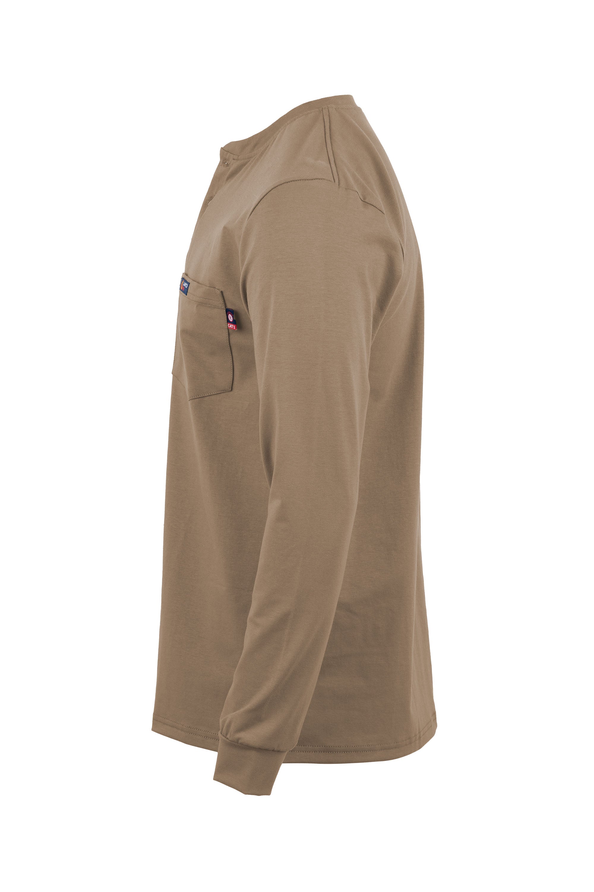 FR Henley Tees | 6oz. 93/7 Knit | Khaki