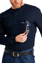 FR Henley Tees | 6oz. 93/7 Knit | Navy