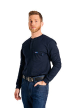 FR Henley Tees | 6oz. 93/7 Knit | Navy