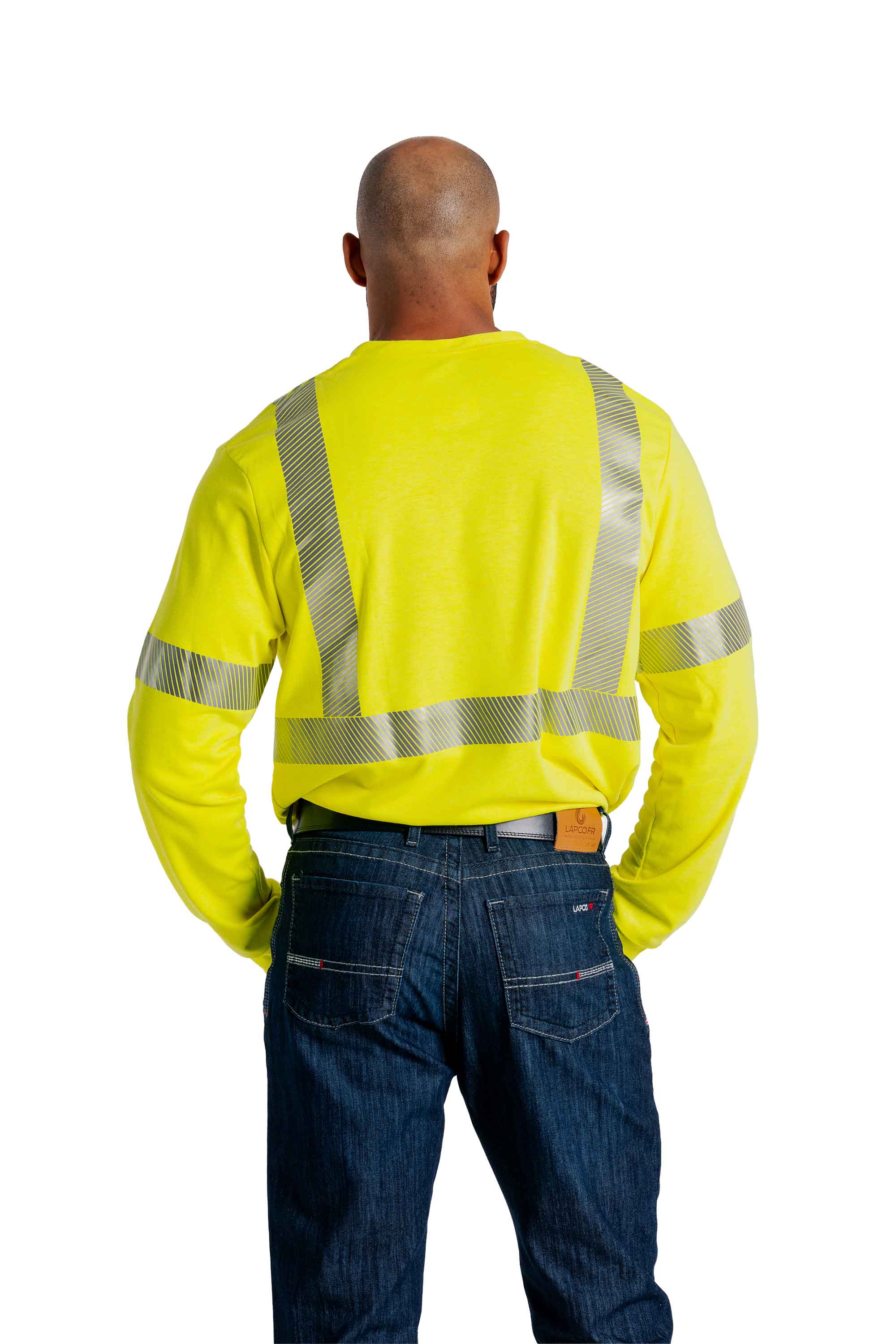 FR Hi-Viz Henley Shirt | 7oz. Inherent Blend | Class 2