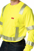 FR Hi-Viz Henley Shirt | 7oz. Inherent Blend | Class 3