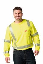 FR Hi-Viz Henley Shirt | 7oz. Inherent Blend | Class 3