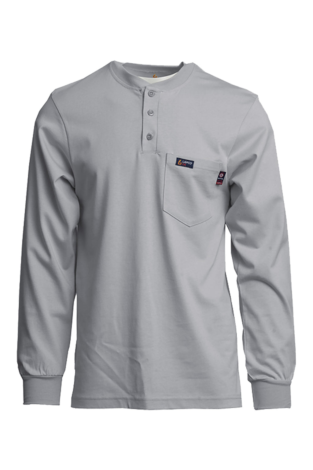 FR Henley Tee | 7oz. 100% Cotton Jersey Knit | Gray
