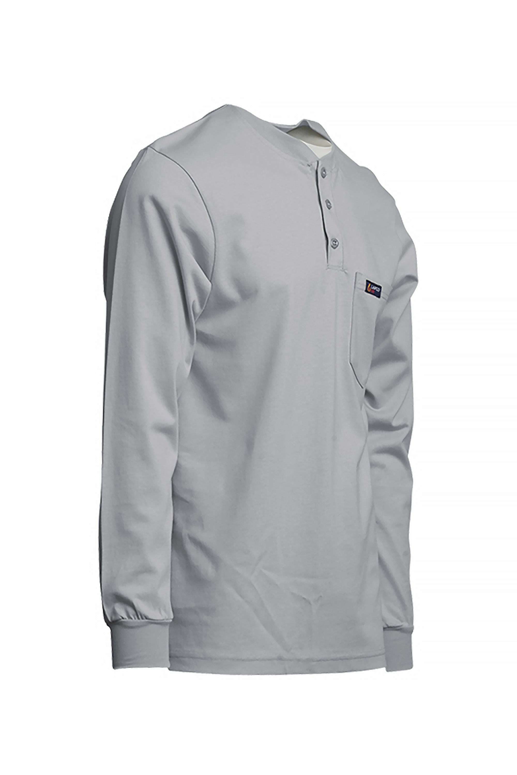 FR Henley Tee | 7oz. 100% Cotton Jersey Knit | Gray