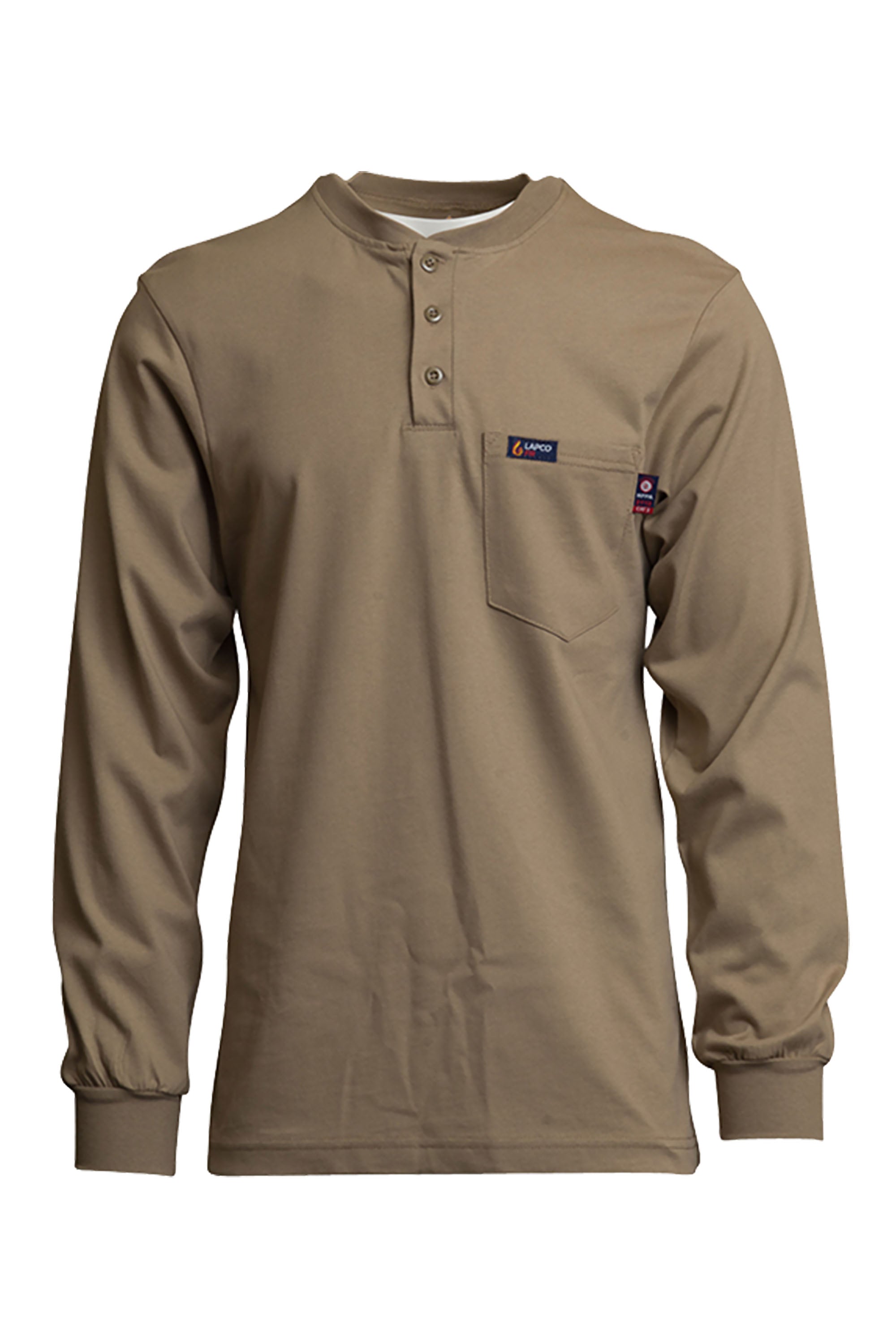 FR Henley Tee | 7oz. 100% Cotton Jersey Knit | Khaki