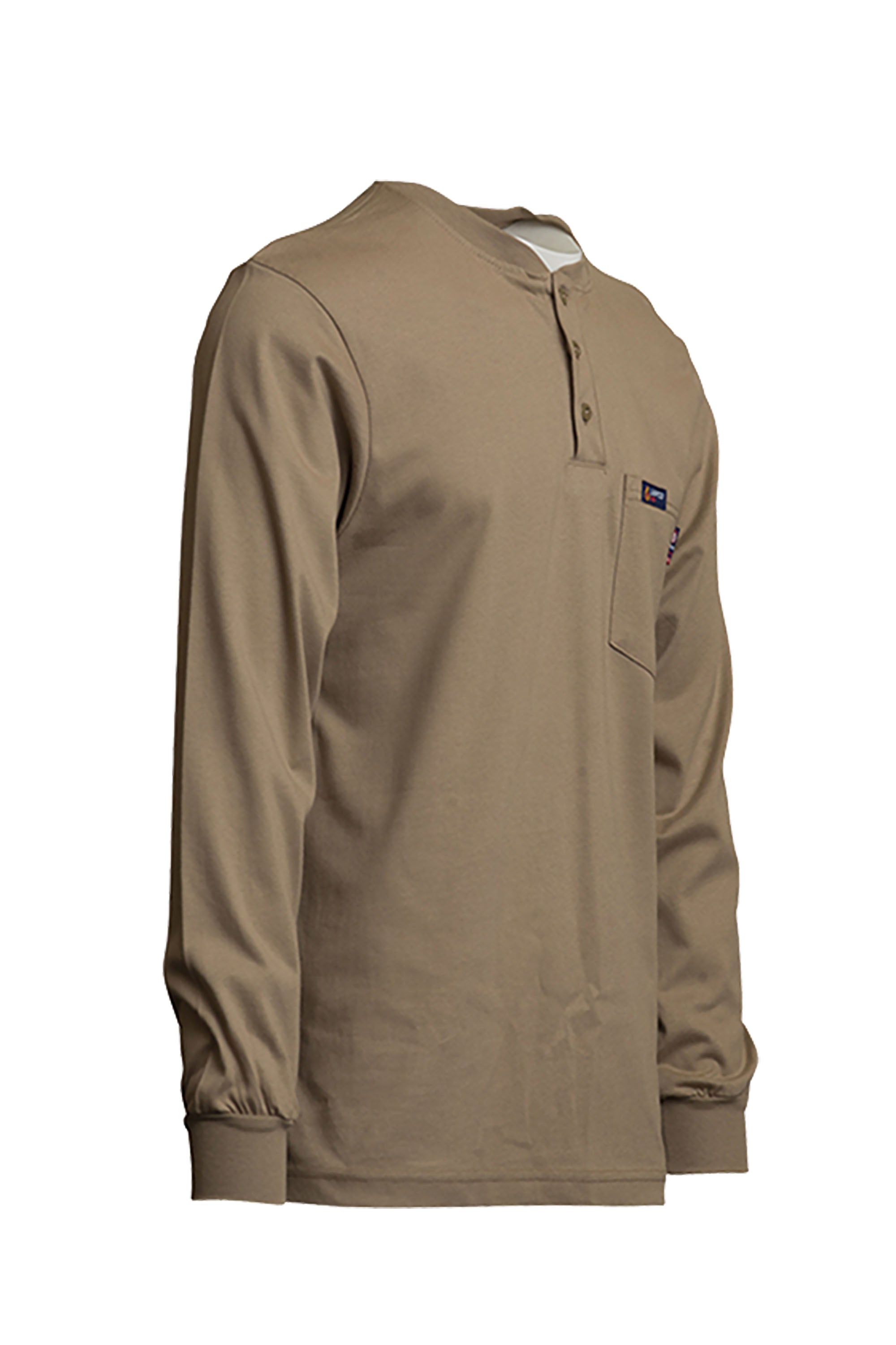 FR Henley Tee | 7oz. 100% Cotton Jersey Knit | Khaki