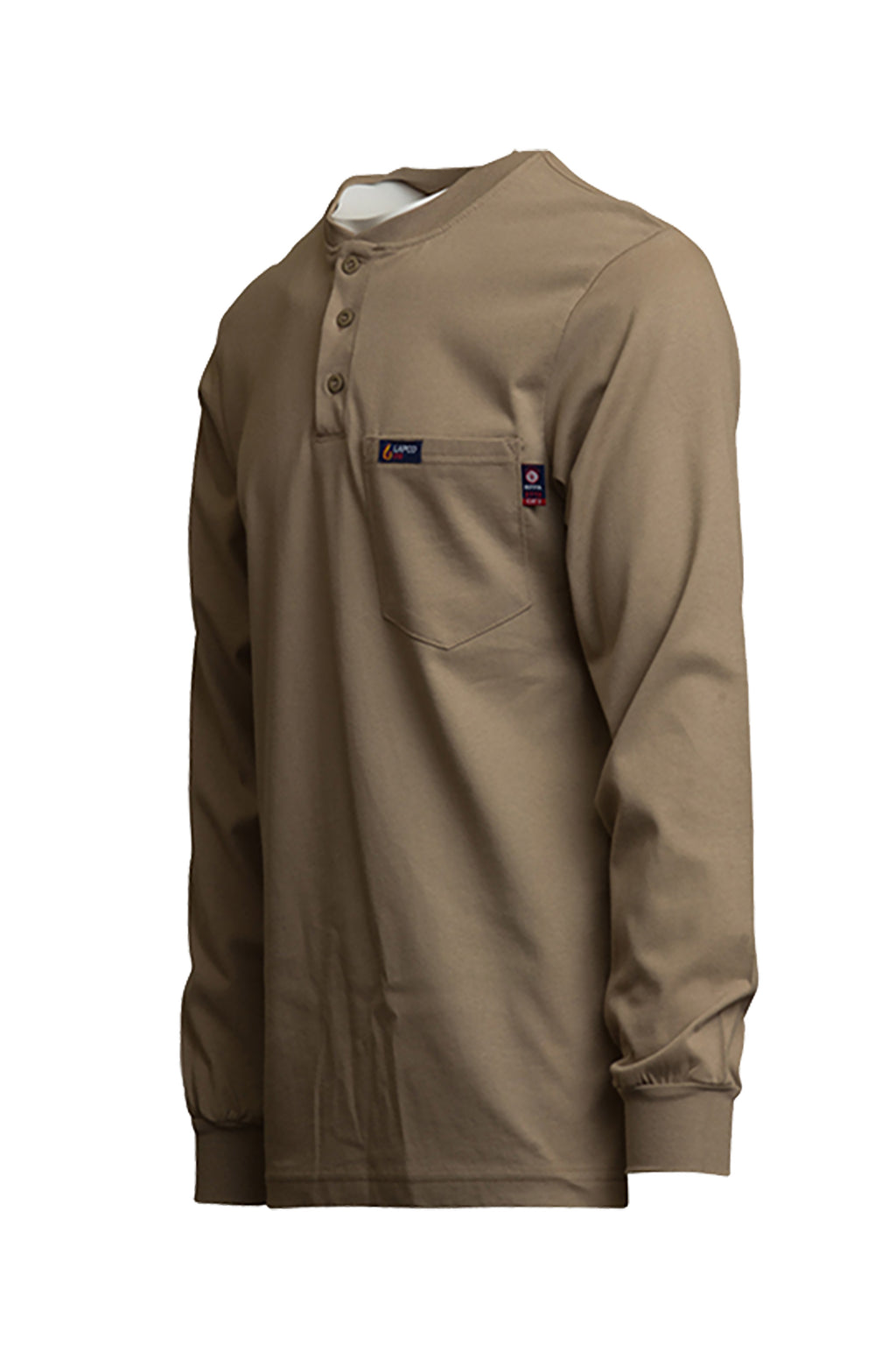 FR Henley Tee | 7oz. 100% Cotton Jersey Knit | Khaki