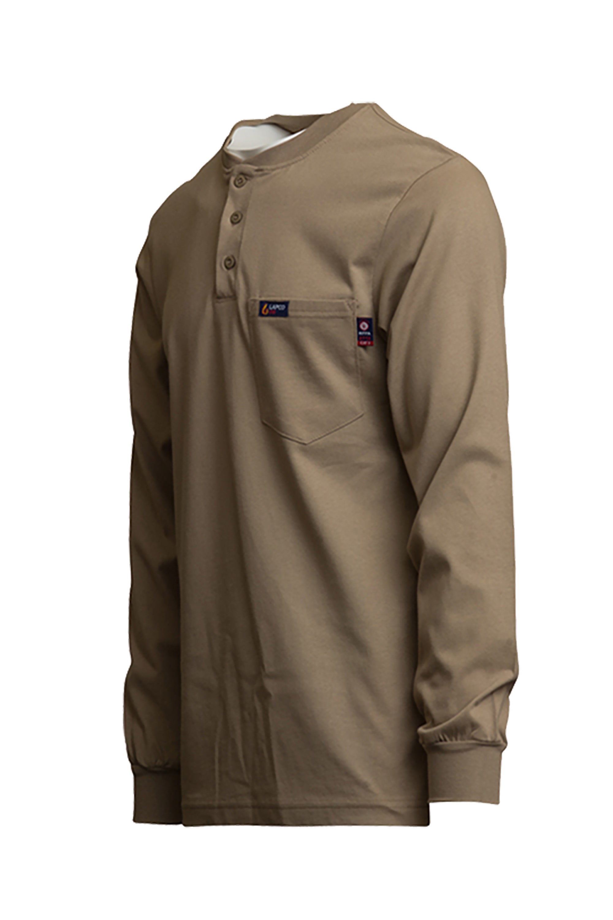 FR Henley Tee | 7oz. 100% Cotton Jersey Knit | Khaki