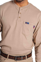 FR Henley Tee | 7oz. 100% Cotton Jersey Knit | Khaki
