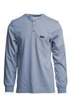 FR Henley Tee | 7oz. 100% Cotton Jersey Knit | Medium Blue