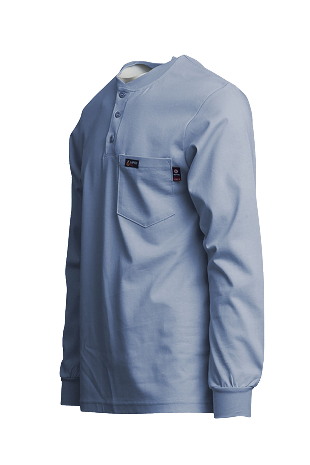 FR Henley Tee | 7oz. 100% Cotton Jersey Knit | Medium Blue