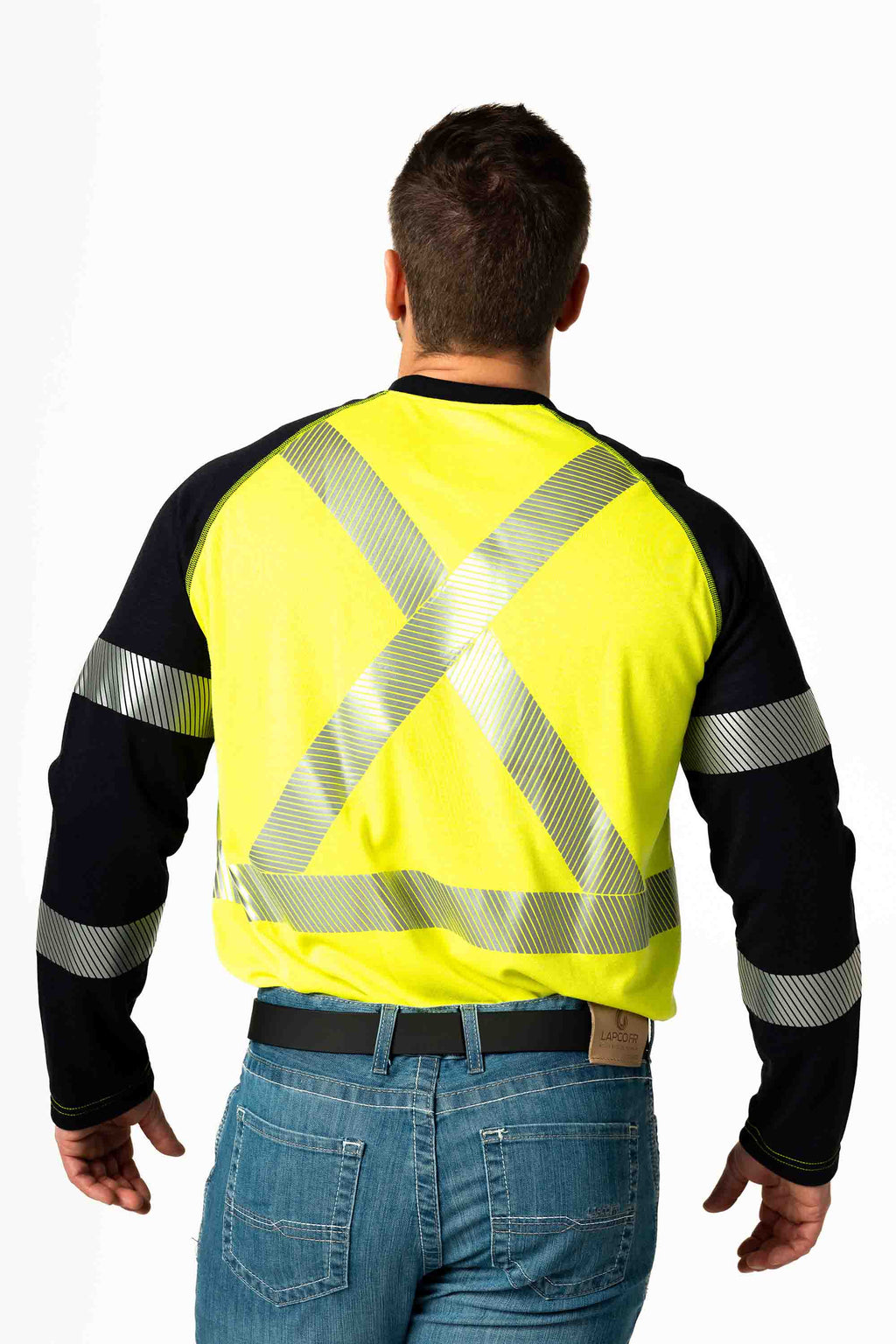 FR Hi-Viz Raglan Henley - 6 oz. Inherent Knit | ANSI Class 2