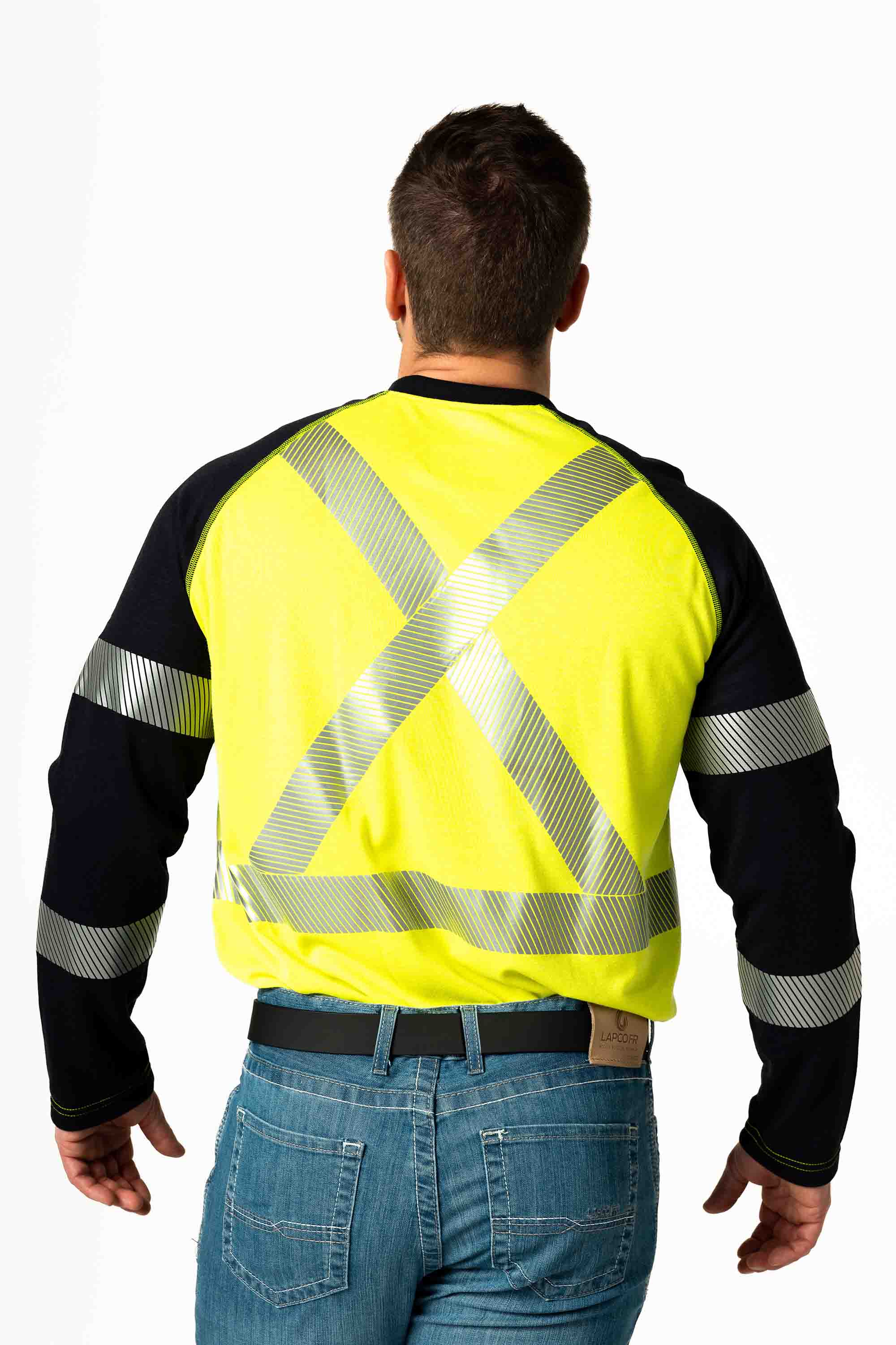 FR Hi-Viz Raglan Henley - 6 oz. Inherent Knit | ANSI Class 2