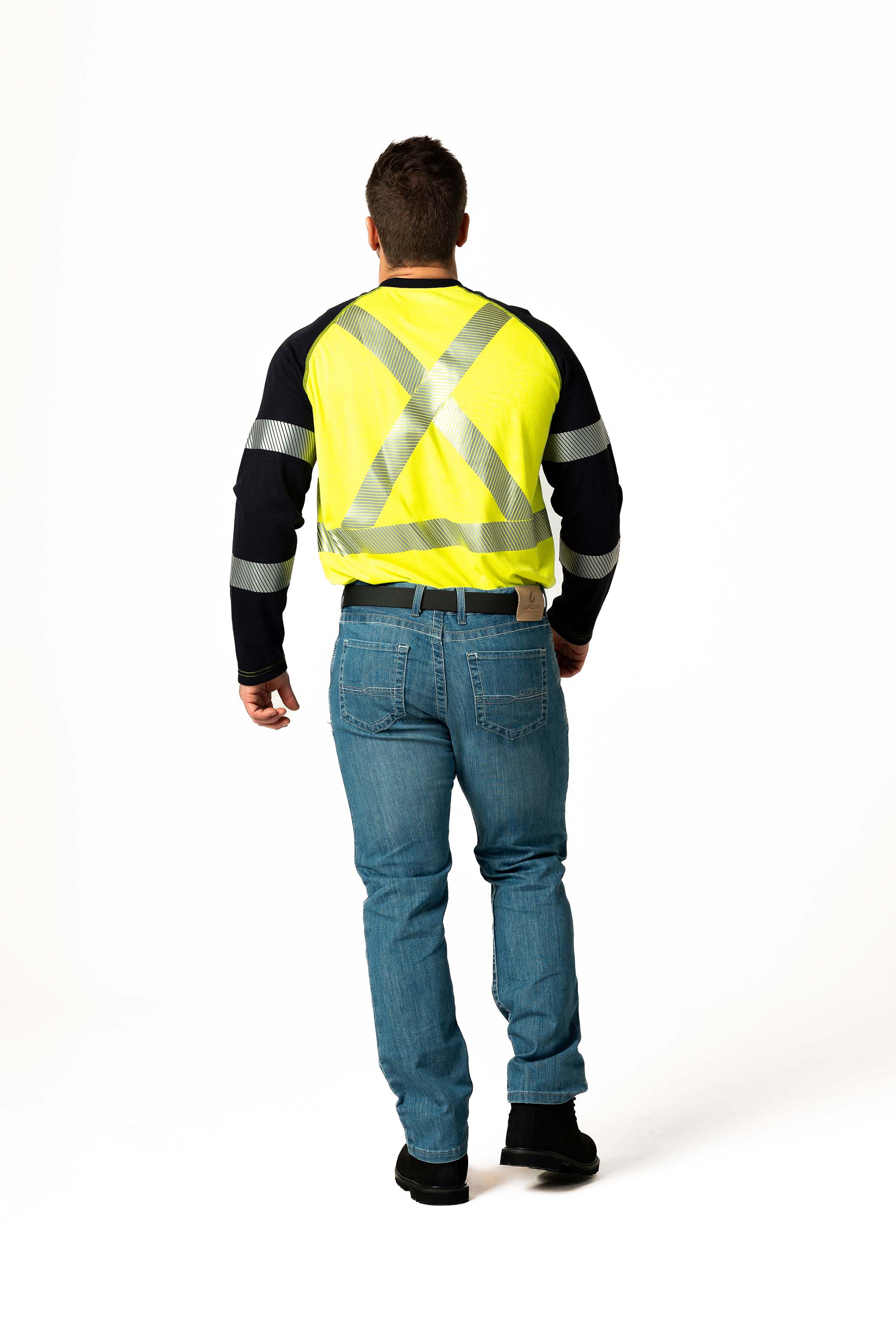 FR Hi-Viz Raglan Henley - 6 oz. Inherent Knit | ANSI Class 2