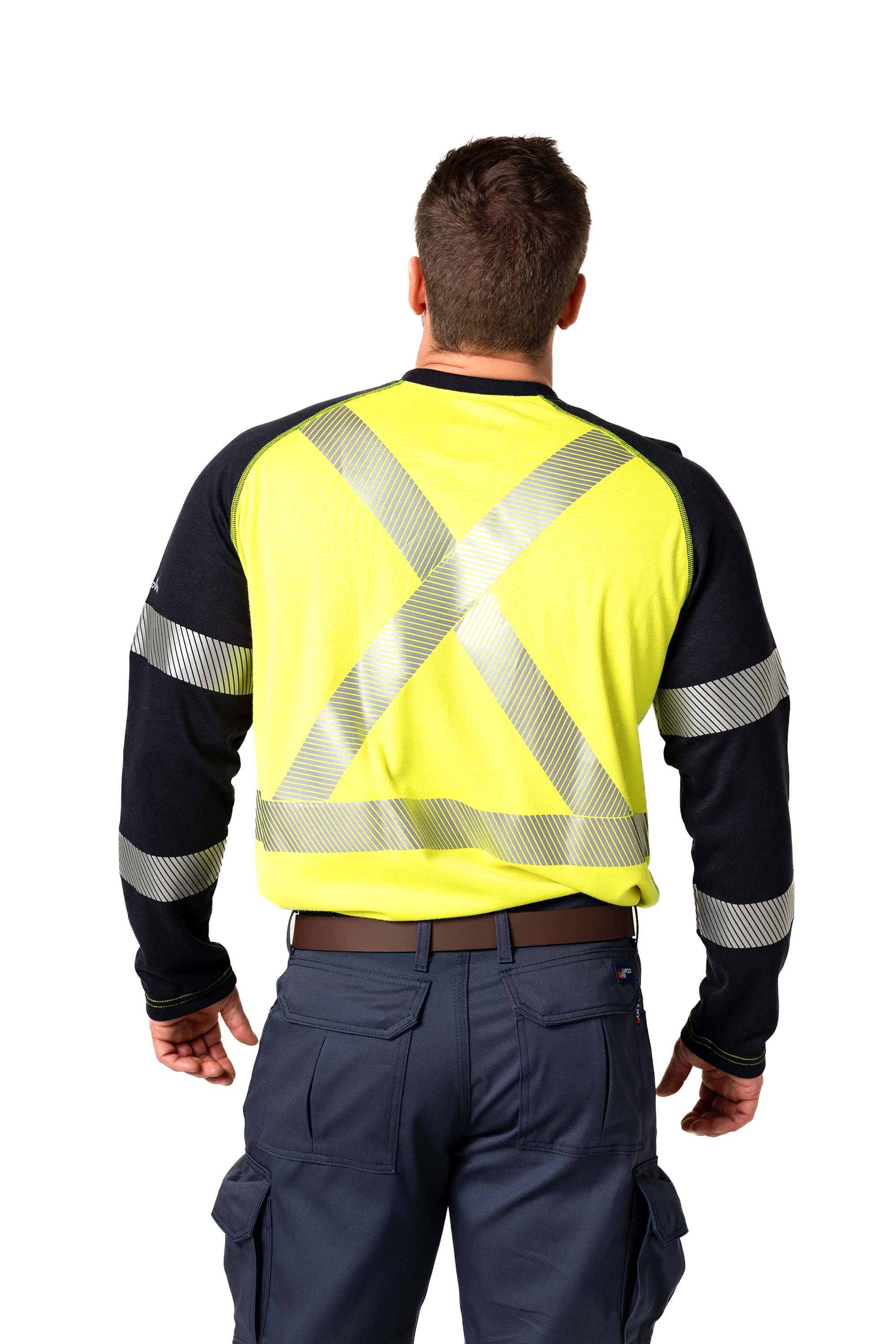 FR Hi-Viz Raglan Henley - 6 oz. Inherent Knit | ANSI Class 2
