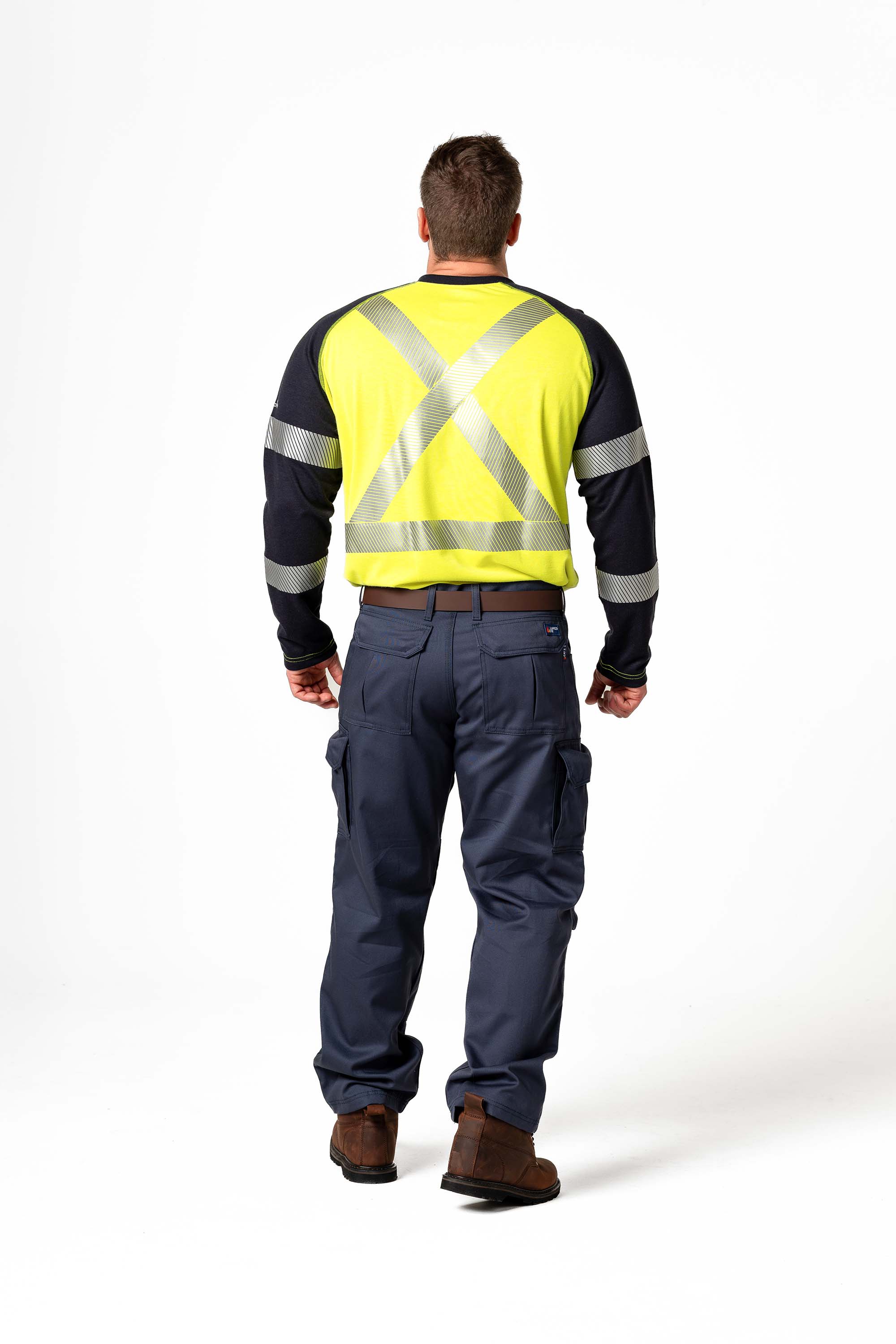 FR Hi-Viz Raglan Henley - 6 oz. Inherent Knit | ANSI Class 2