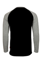 Flame-Resistant Raglan Sleeve Henley T-Shirt – 6oz. Inherent Knit | Black-Gray