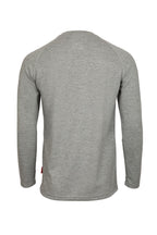 Flame-Resistant Raglan Sleeve Henley T-Shirt – 6oz. Inherent Knit | Gray