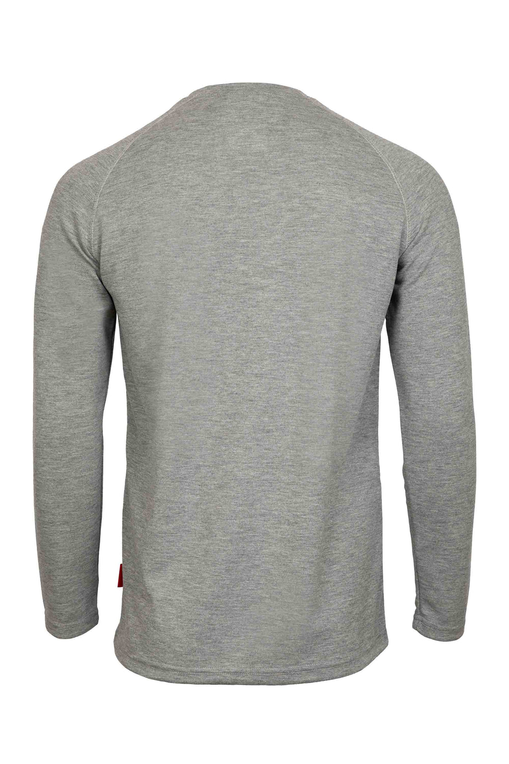 Flame-Resistant Raglan Sleeve Henley T-Shirt – 6oz. Inherent Knit | Gray