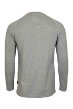 Flame-Resistant Raglan Sleeve Henley T-Shirt – 6oz. Inherent Knit | Gray