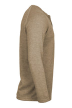 Flame-Resistant Raglan Sleeve Henley T-Shirt – 6oz. Inherent Knit | Tan
