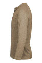 Flame-Resistant Raglan Sleeve Henley T-Shirt – 6oz. Inherent Knit | Tan