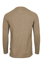 Flame-Resistant Raglan Sleeve Henley T-Shirt – 6oz. Inherent Knit | Tan