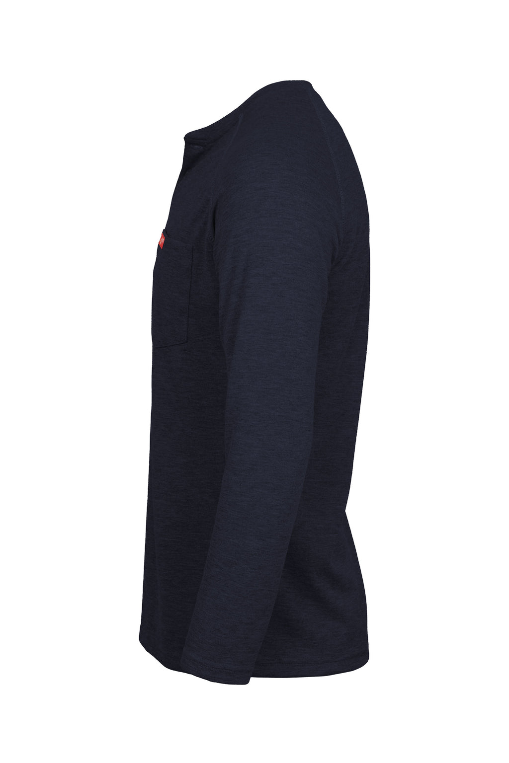 Flame-Resistant Raglan Sleeve Henley T-Shirt – 6oz. Inherent Knit | Navy