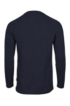 Flame-Resistant Raglan Sleeve Henley T-Shirt – 6oz. Inherent Knit | Navy