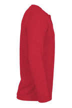Flame-Resistant Raglan Sleeve Henley T-Shirt – – 6oz. Inherent Knit | Red